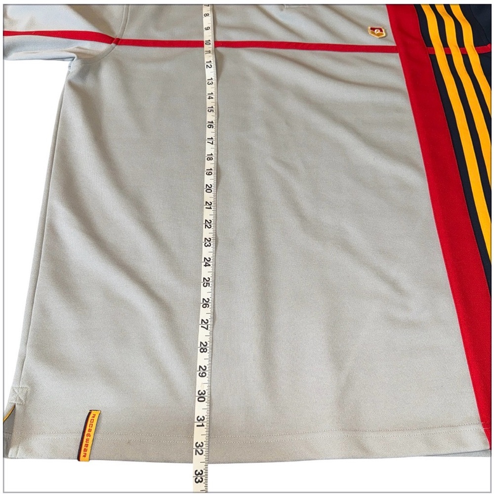Vintage Rocawear Polo Shirt XXL Gray Red Navy Y2K Hip Hop Jay-Z Mesh Jersey 2XL - Picture 5 of 7